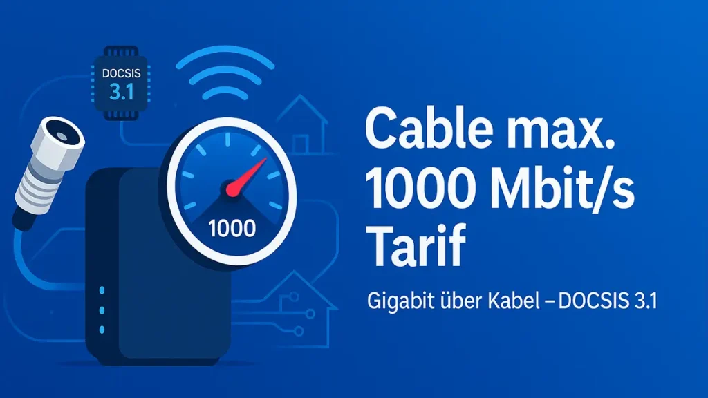 Vodafone Cable max. 1000 Mbit/s Tarif – Gigabit-Internet über den Kabelanschluss