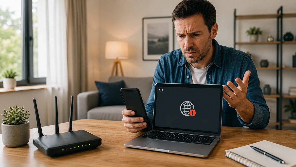 WLAN verbunden, aber kein Internet – einfache Prüfung