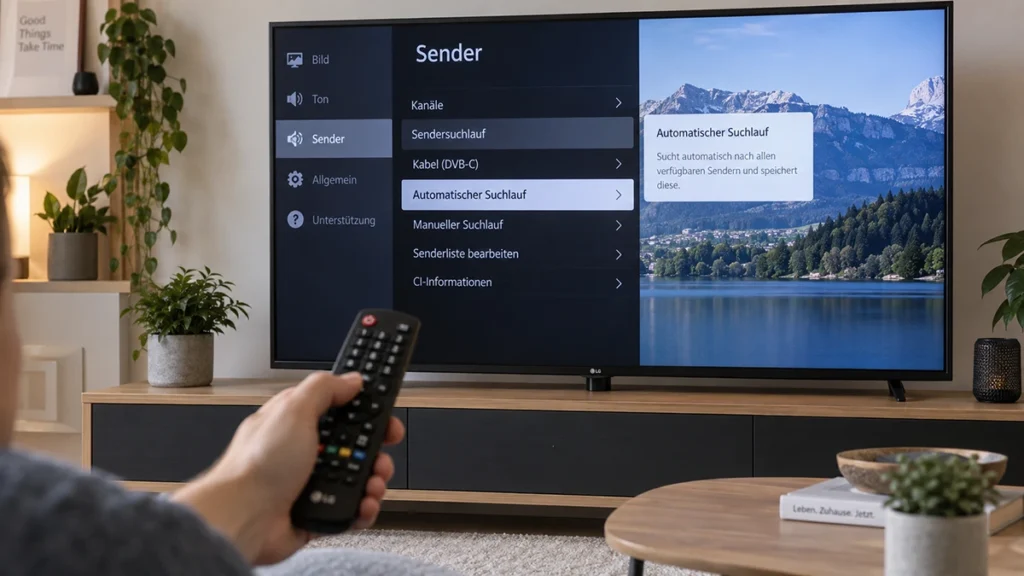LG Fernseher: Sendersuchlauf für Kabel (DVB-C) richtig einstellen