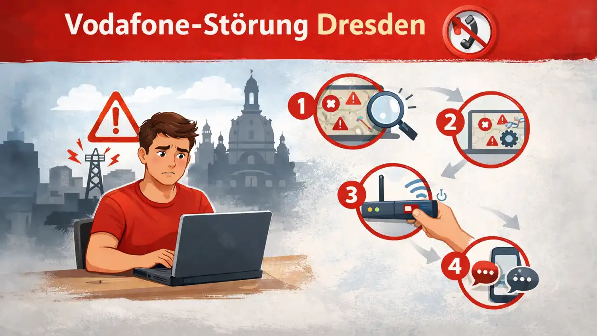 Vodafone Störung in Dresden prüfen: so gehen Sie vor – ohne 30 Minuten Hotline
